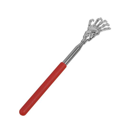 Раздвижная металлическая чесалка для спины с резиновыми ручками, портативный телескопический массажер для спины, инструмент для снятия зуда кожи, наполнитель для чулок для мужчин, женщин и детей