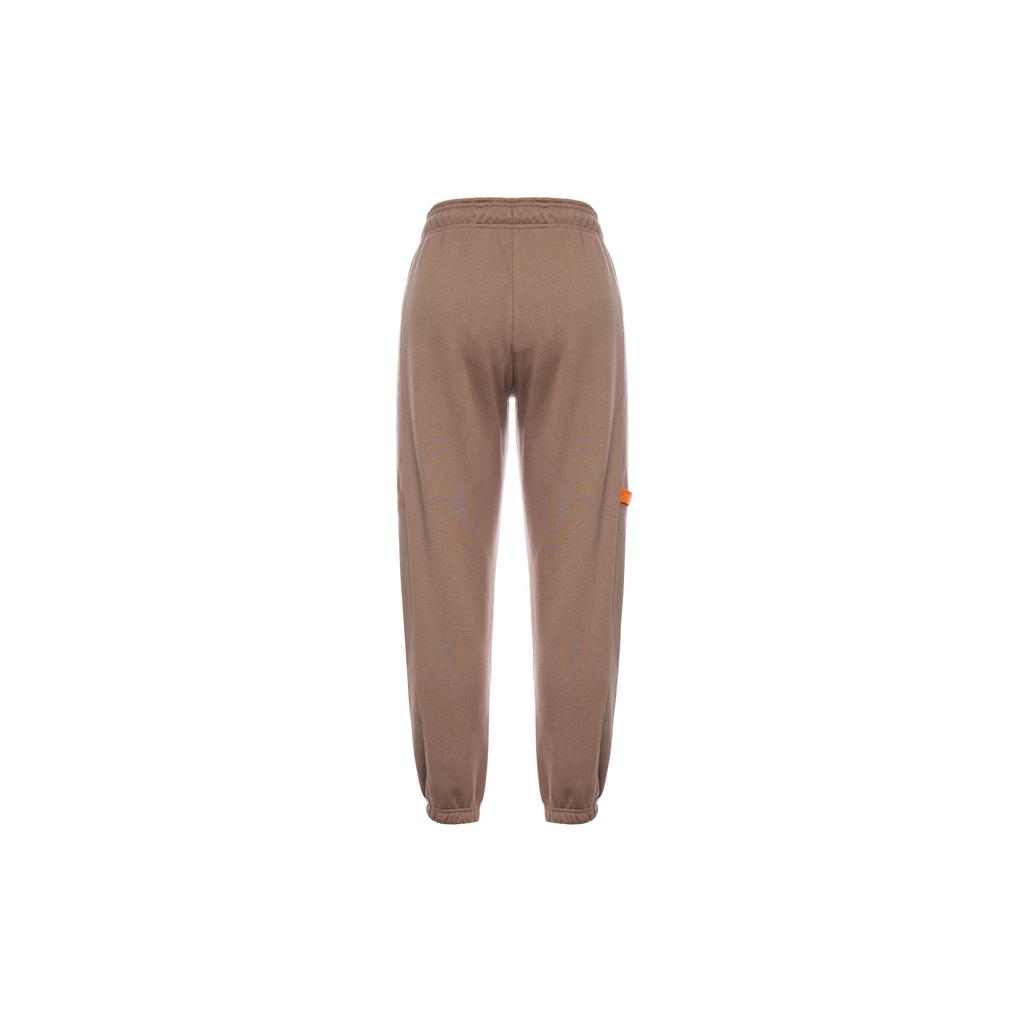 Jordan Paris Saint-Germain Solid Color Drawstring Fleece-Lined Knit Joggers Women Bottoms Light-Brown FD6998-274
