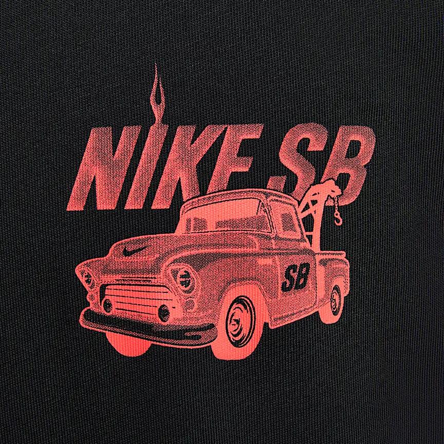 Nike SB Logo свободный крой футболка для скейтбординга мужские топы черные HJ0821-010