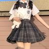 Юбка в форме юбки, плиссированная юбка, косплей, школьная форма для девочек старшей школы JK, комплект, клетчатая юбка, лента, шопинг, вечеринка, косплей, фотосессия, парк развлечений, культурный