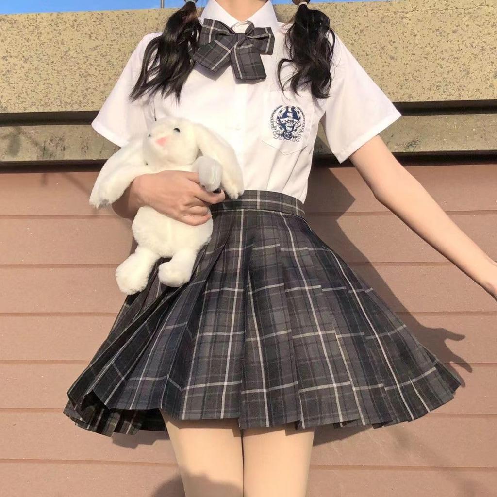Юбка в форме юбки, плиссированная юбка, косплей, школьная форма для девочек старшей школы JK, комплект, клетчатая юбка, лента, шопинг, вечеринка, косплей, фотосессия, парк развлечений, культурный