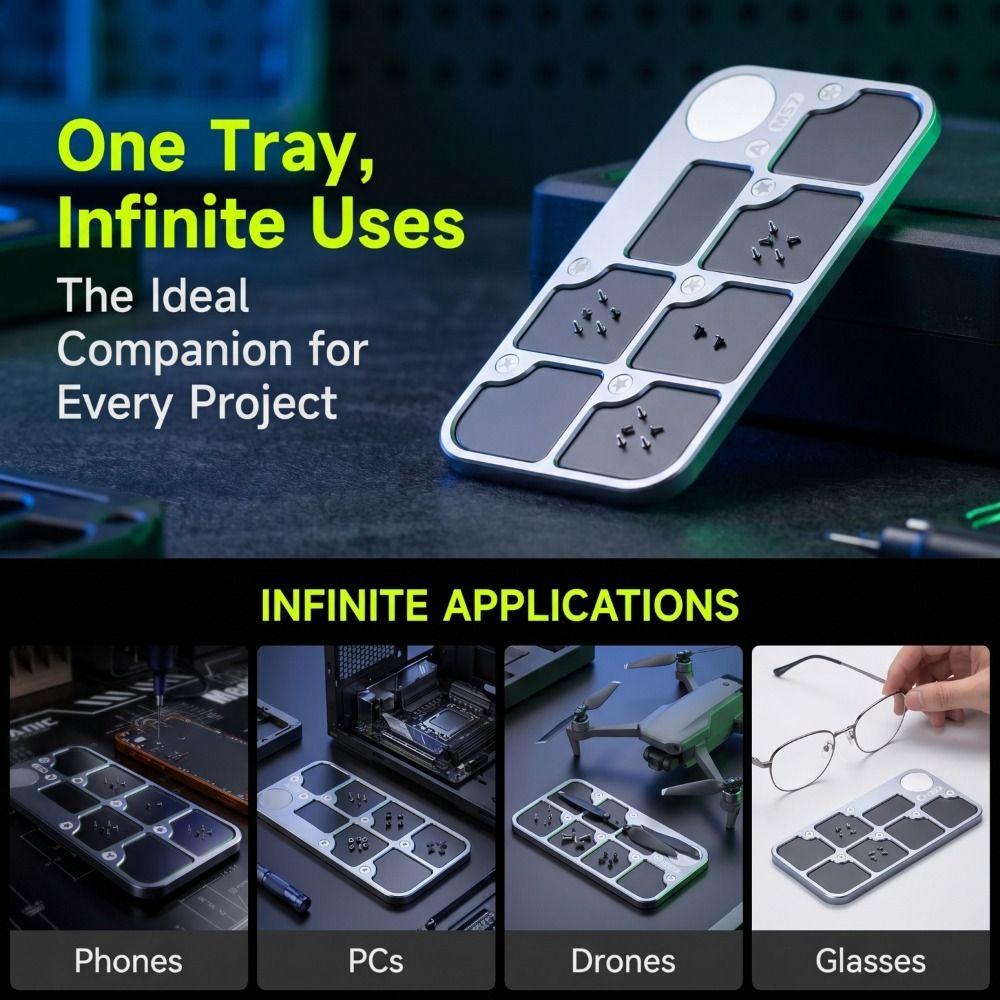 Rubber Mat Magnetic Screw Storage Tray Strong Magnet Module MS7 Screw Tray Storage Tools