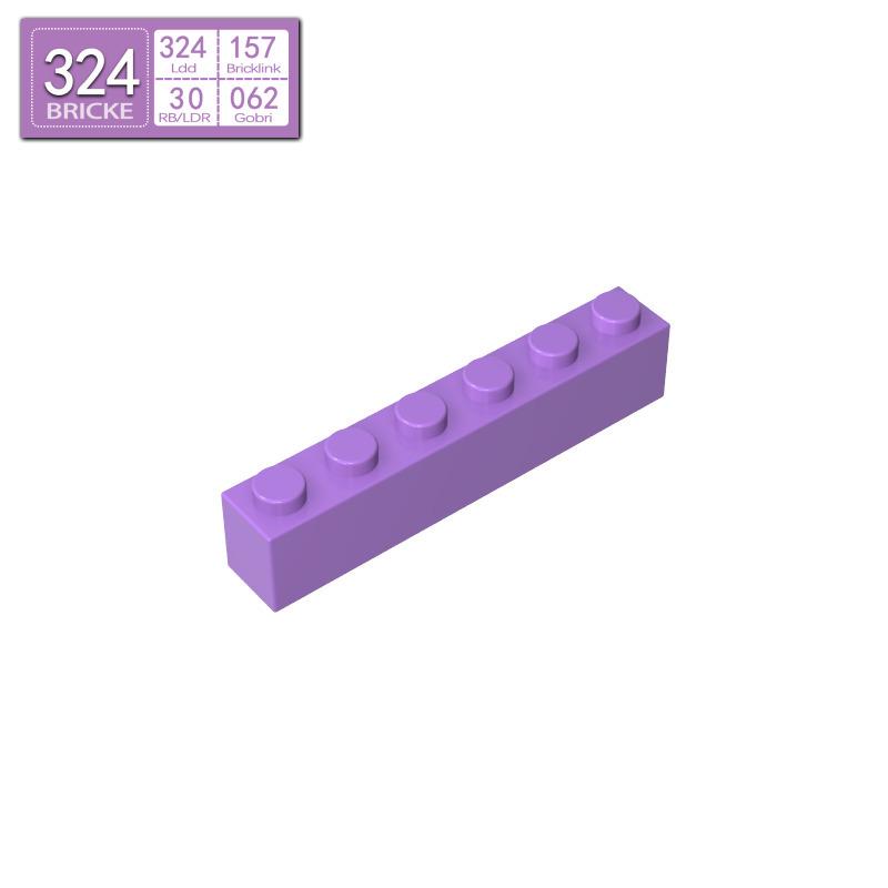 BRICKE 1x6 Brick Compatible with Lego 3009 3067 MOC Loose Parts Building Blocks