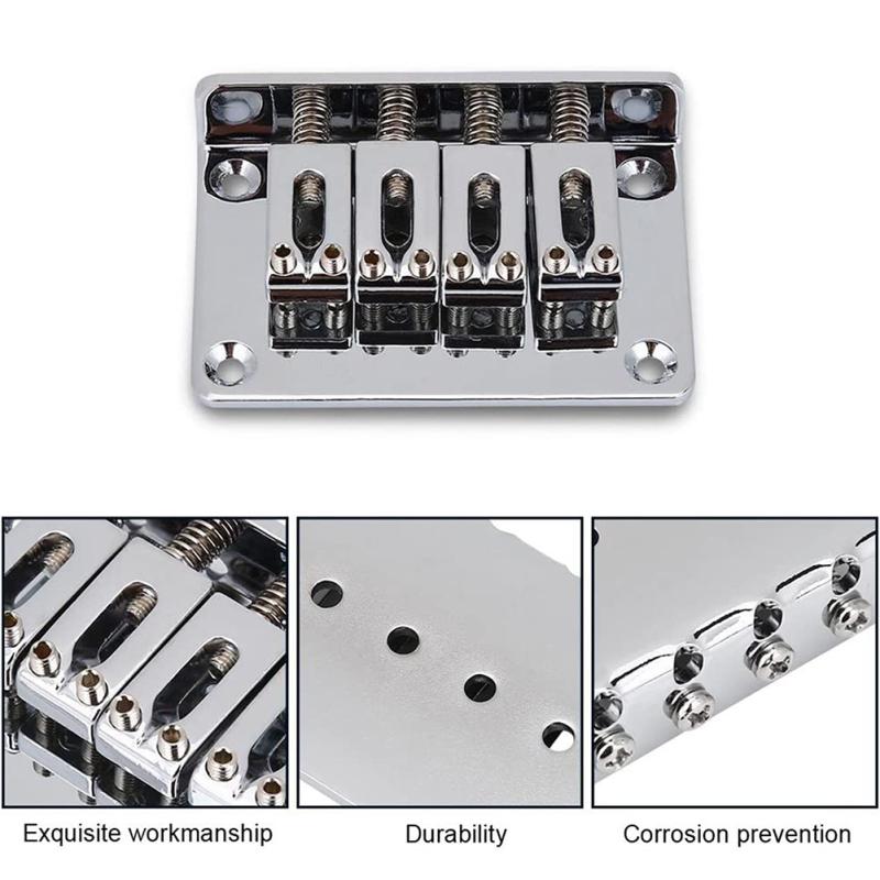 4-струнный бридж хардтейл для электрогитары, запчасти для замены, бридж со струнодержателем, совместимый с сигарой