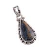 Natural Pietersite Gemstone 925 Solid Sterling Silver Jewelry Pendant 1.25" Q1D60