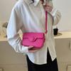 Stylish Spring Women's Pu Small Square Handbag Trendy Versatile Shoulder Bag In Black White Khaki Rosy Orange