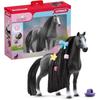 Schleich 42620 Набор «Красивая лошадь: кобыла квотерхорс» с расчесываемой гривой и аксессуарами для укладки, реалистичная игрушка для детей