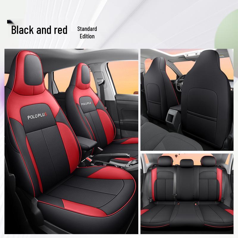 DJGY Подушка на сиденье из спортивной кожи для Volkswagen POLO PLUS - Всесезонный чехол для специальных автомобильных сидений