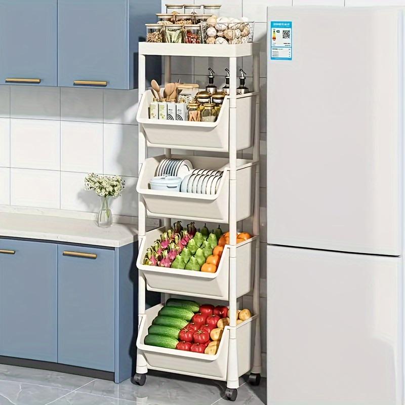 Многослойная пластиковая тележка для хранения на колесах для кухонь, ванных комнат, домашних офисов, компактные диспенсеры для средств личной гигиены на колесах