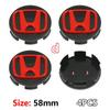58/69mm Car Wheel Hub Center Caps 4PCS ABS Wheel Rim H Logo Cover for Honda  Civic Accord CR-V Fit Auto Exterior Accessories ajk256