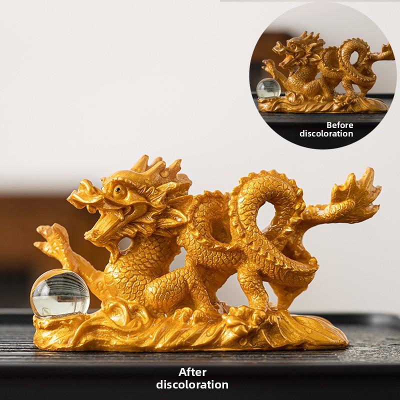 Tea Pet Ornament Golden Dragon Play Beads Attract Wealth Xianglong Tea Table Tea Tray Tea Table Tea Set Can Raise Tea To Play