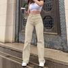 2025 Women's Solid Color Straight-Leg Casual Jeans