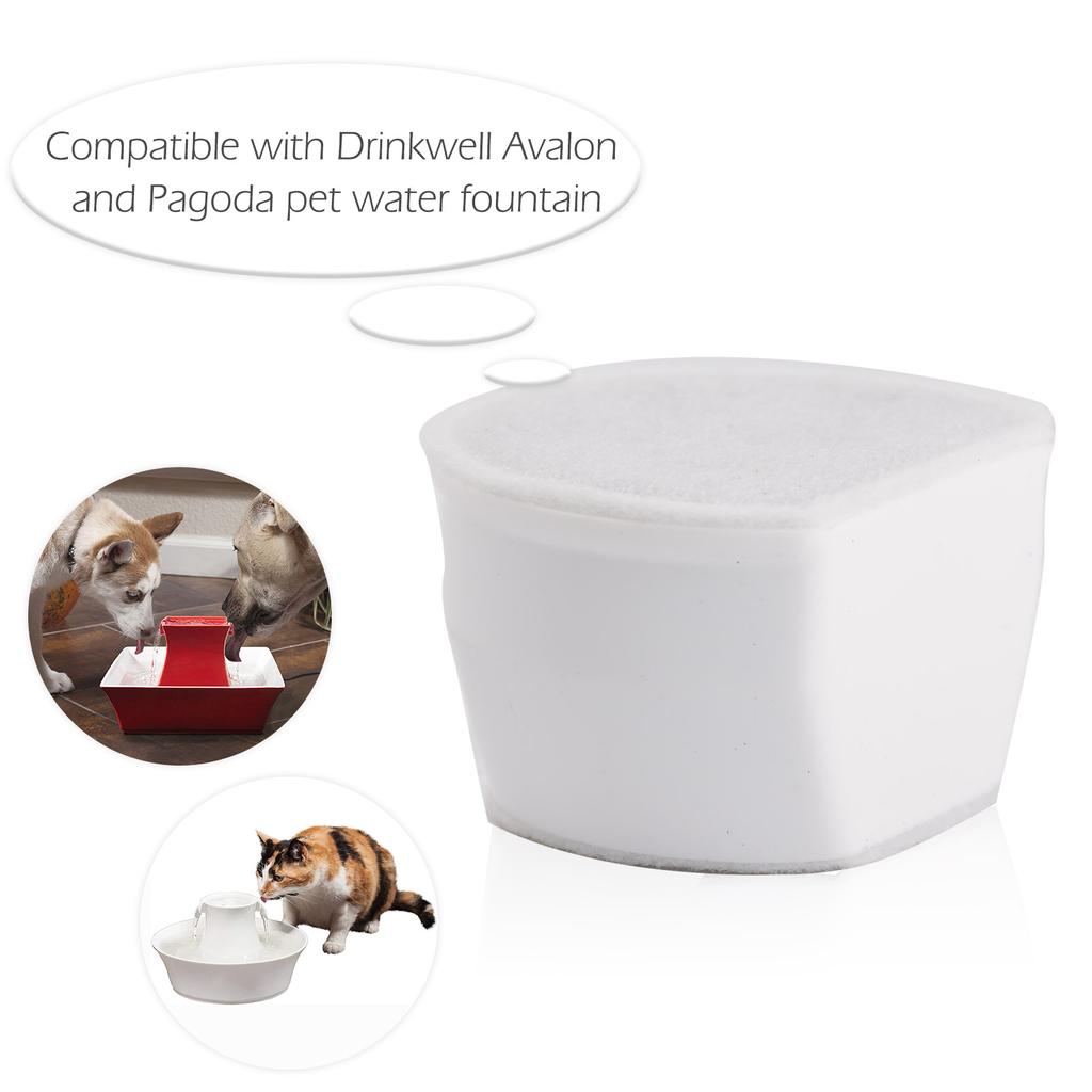 Совместимость с фильтрами для фонтана Drinkwell Avalon Pagoda Cat, 12 шт., сменные фильтры