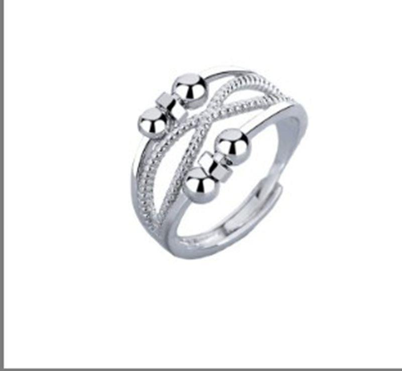 Кольцо с вращающейся бусиной Micro-motion Женское креативное кольцо Антистрессовое тревожное женское украшение для рук