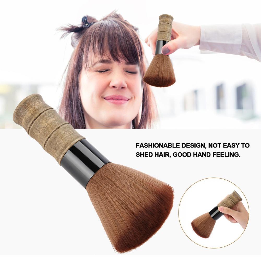 Wooden Handle Barber Face Duster Professional Hair Cutting Brush Neck Duster Brush  Salon Use