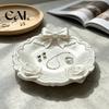 Retro Lolita Jewelry Plate 3D Printed Bow And Rose Tray, Decorative Bowknot Storage Organizer Decor for Rings Earrings Necklaces, Cute