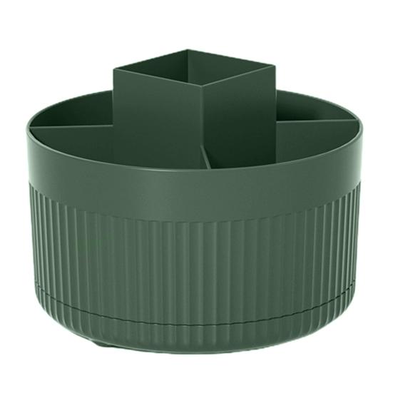 Ящик для хранения косметики на столешнице, поворотный стол на 360 градусов, большая вместимость, 5 отделений, многофункциональная кисточка для макияжа, органайзер для губной помады, держатель-контейнер