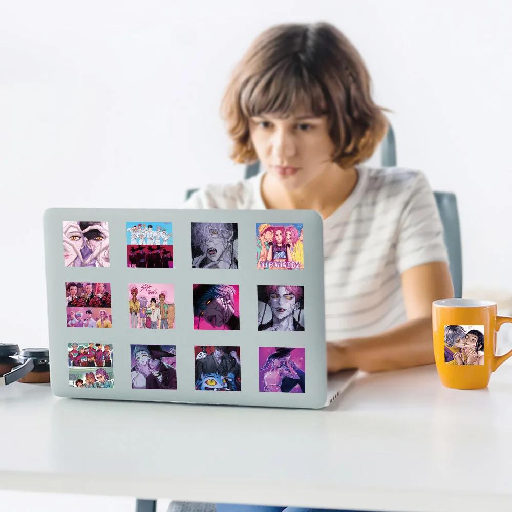 500Pcs/Roll Anime Kpop Demon Hunters Stickers Demon Hunters Tiger DIY Scrapbooking Phone Luggage Skateboard Waterproof
