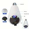 3MP Panoramic PTZ Rotation Light Bulb Wireless Security Camera With Motion Detection, Full Color Night Vision, And Two-way Voice Call