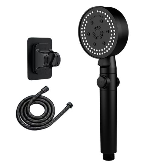 1 Set Shower Head 8 Spray Mode High-Pressure Handheld Shower Head with Silicone Nozzles for Home Bathroom