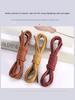 1Pair Cotton Waxed Shoelaces Round Oxford Shoe Laces Boots Laces Waterproof Leather Shoelace Length 60/80/100/120/140/180cm