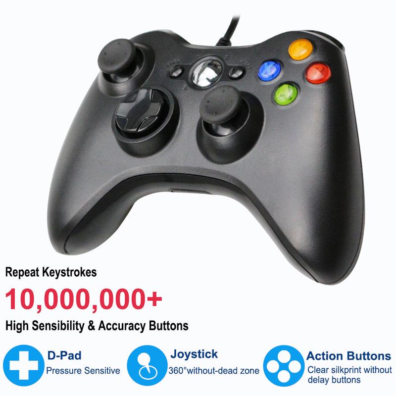 Для Xbox 360 USB проводной геймпад с поддержкой Win7/8/10 системный контроллер ПК