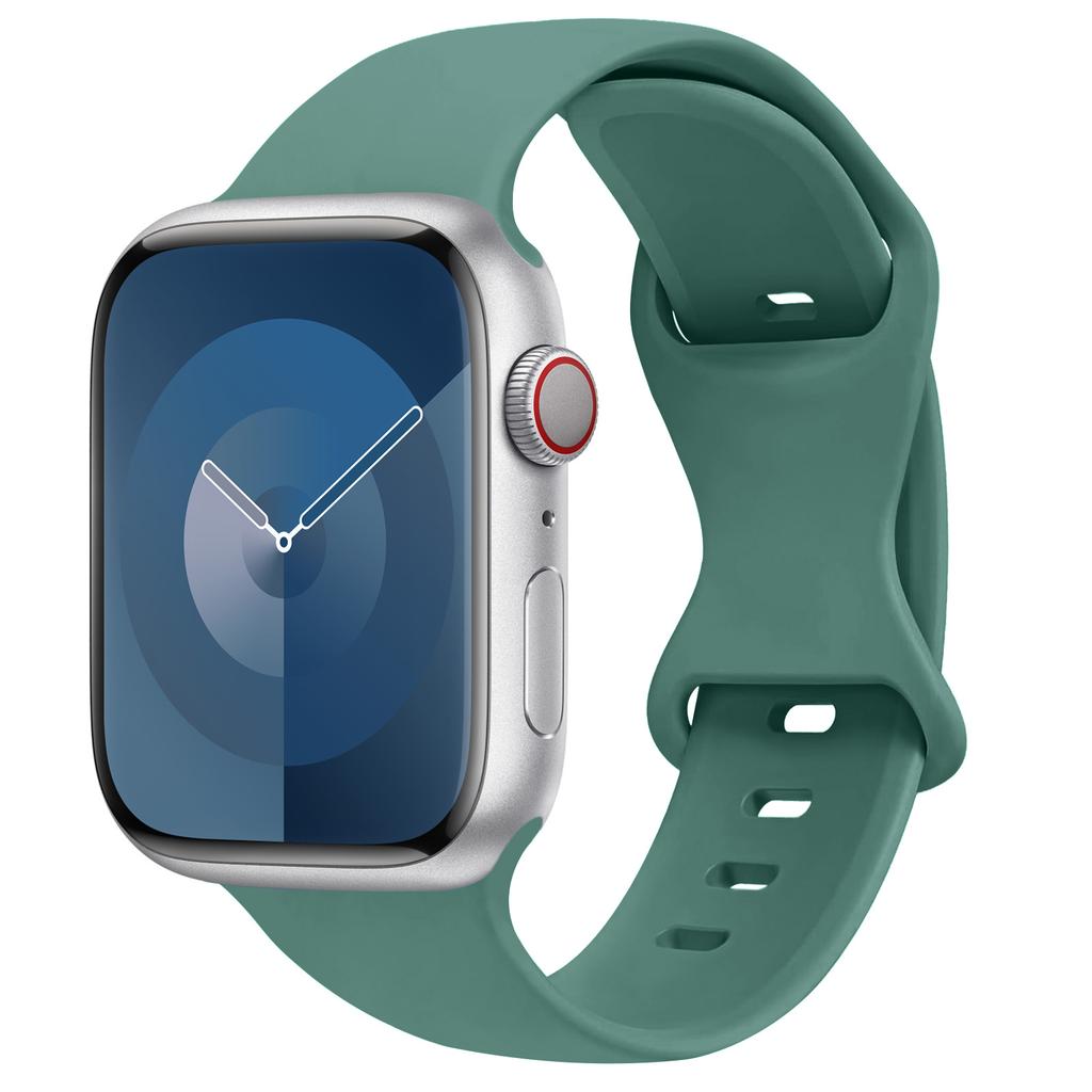 Силиконовый ремешок для apple watch band 44мм 45мм 49мм 41мм 38мм 42мм спортивный correa браслет iwatch series 3 6 7 8 9 ultra 2 se 40мм