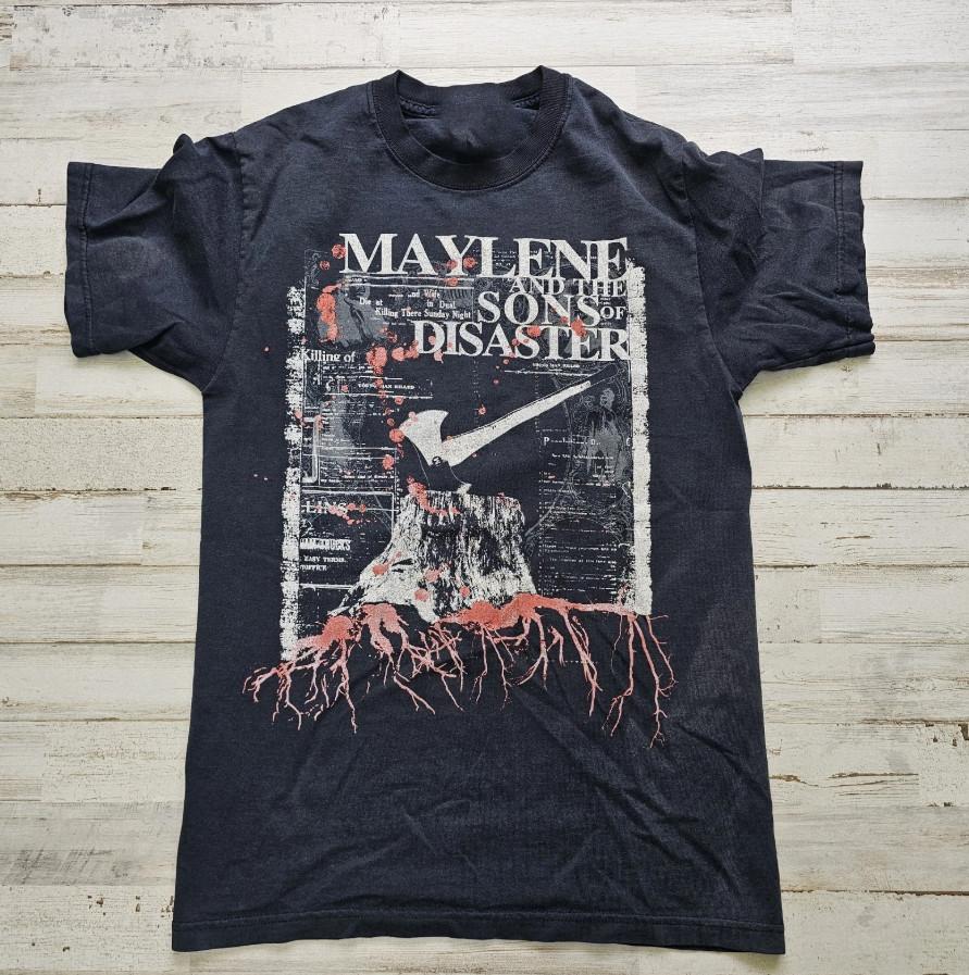 Винтажная футболка Maylene And The Sons Of Disaster Хлопковая Унисекс Рубашка EG395