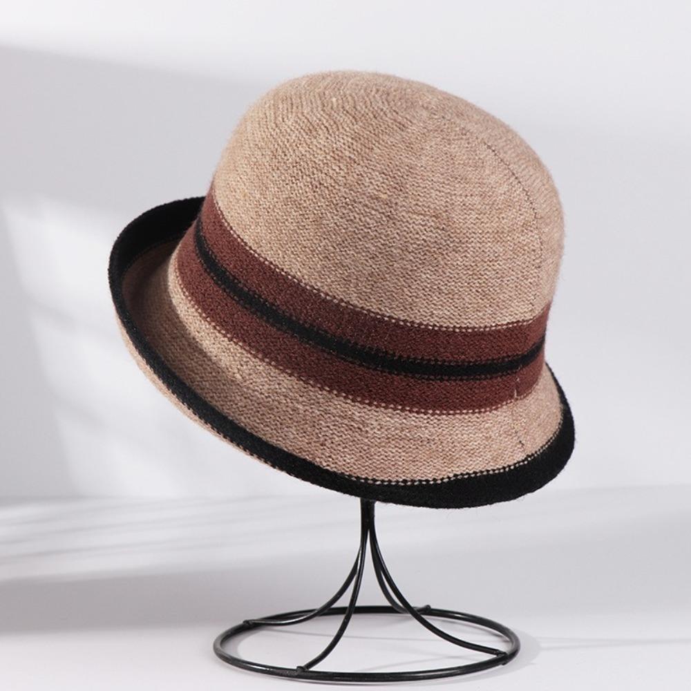 Retro Winter Hat Wool Basin Hat Casual Bucket Hat for Women
