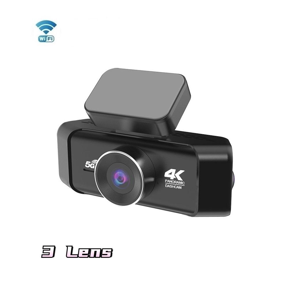 4K 360° Quad HD Dash Cam, Night Vision, WiFi, 4 Lenses, Rear Backup Camera
