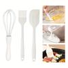 Силиконовый 3 предмета для выпечки, шпатель для крема для торта, скребок, кухонная бытовая взбивалка для яиц, масляная щетка для барбекю, маленький инструмент