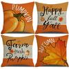 Linen Orange Pumpkin Thanksgiving Pillowcase Autumn Harvest Festival Pillowcase Sofa Pillowcase Cushion