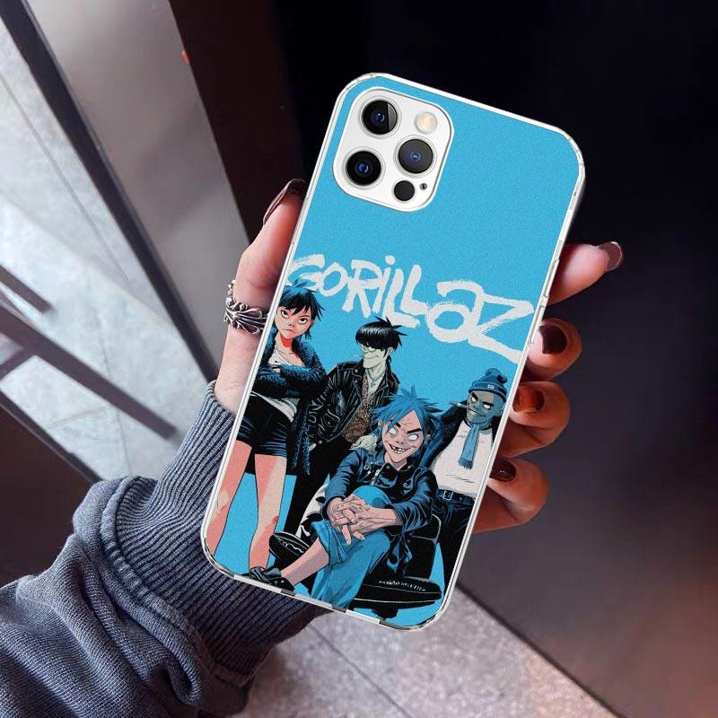 Аниме чехол Gorillaz для Apple iPhone 17 Air 16 16E 15 14 Plus 13 Mini 12 11 Pro Max 7 8 + SE 2020 Мягкий чехол Fundas 16 15