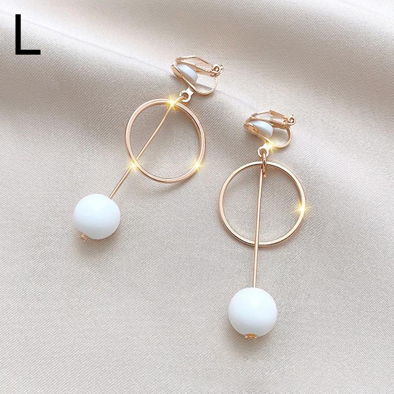 Модные серьги «Звезда Луна» с жемчугом, клипсы для ушей, цветочные украшения с бантом