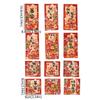 12pcs/set Traditional Lucky Red Envelope Cartoon Fortune Hongbao Red Packet  Spring Festival