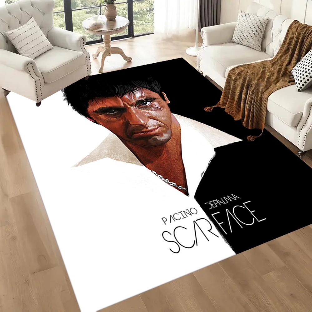 Scarface Square rugs are a great choice for living rooms, bedrooms, home décor, and as gifts.