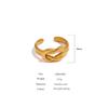 Yhpup Stainless Steel Tie Opening Ring for Women High Quality Metal Golden 18 K Women Trendy Ring Jewelry Anillos Mujer Gift