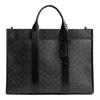 Coach Wesley 41 Logo Zip Closure Tote Bag Unisex Tote Bag Charcoal-Gray CY772-CHR
