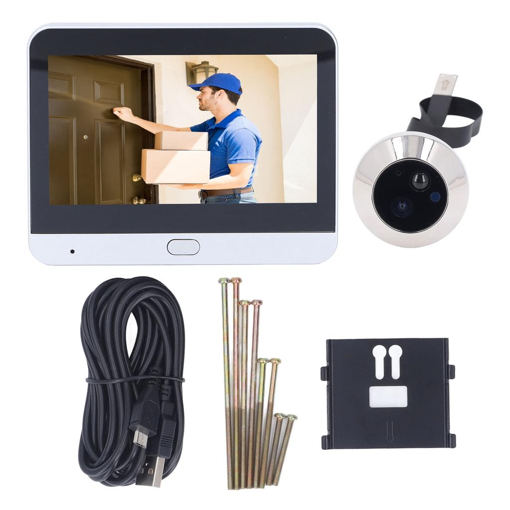 Беспроводная видеокамера дверного звонка 3MP 1080p PIR детектор движения интеллектуальная камера безопасности с 4.3 дюйма