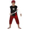 Déguisement Garçon Pirate 4-6 Ans - Corsaire - Chemise, Pantalon, Ceinture, Foulard - Rouge, Noir