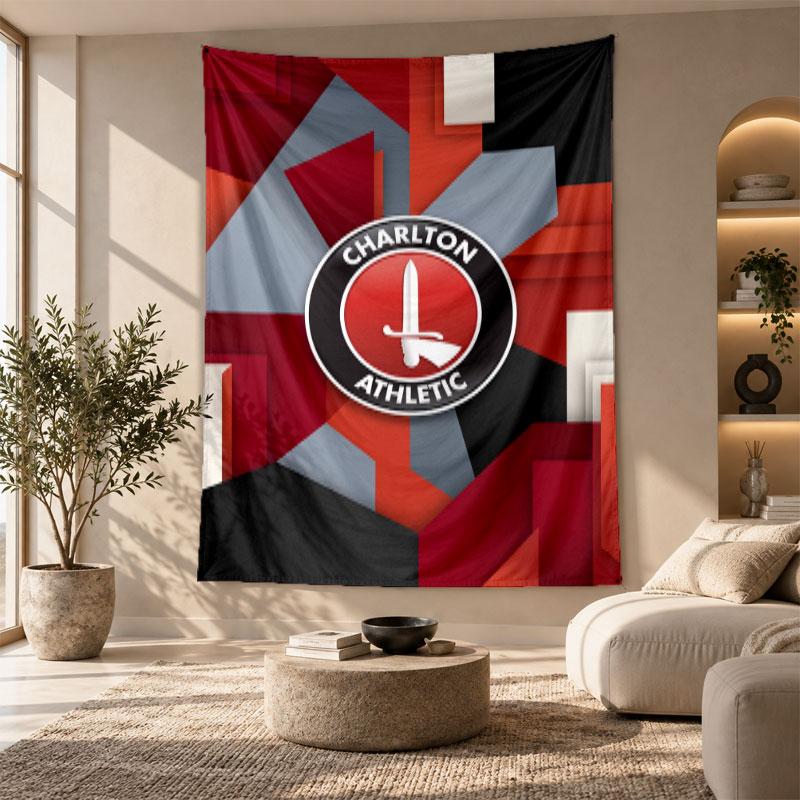 Decorative Tapestry,Charlton Athletic FC Printed Wall Art, Lightweight Wall Hanging For Bedroom Background