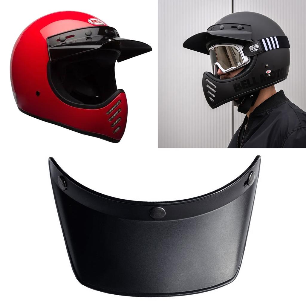 Open-Face Motorcycle Helmet Visor,3-Snap
