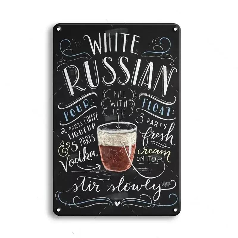 Retro Gin and Tonic Metal Sign Poster 8 X 12 Inch Decorative Plaque for Bar Kitchen Home Wall Decor