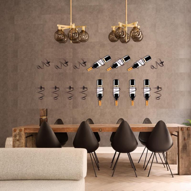 Подвесная спиральная подставка для бутылок красного вина, настенная, стойка для демонстрации винных бутылок, стойка для хранения вина, простое украшение для дома и стойки