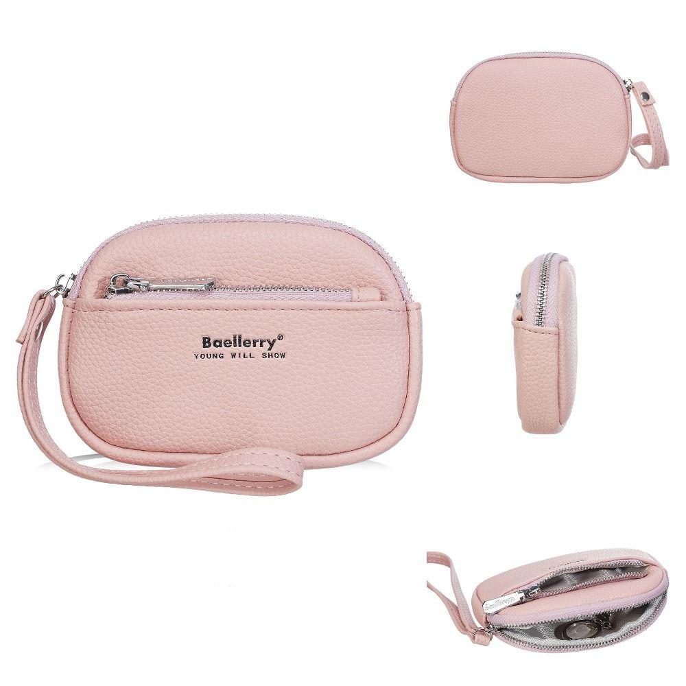 Cute Style Softer Leather Women's Wallet Wear-resistant Zipper Coin Purse Storage Capacity Thin Design Pocket Purse Coin Storage