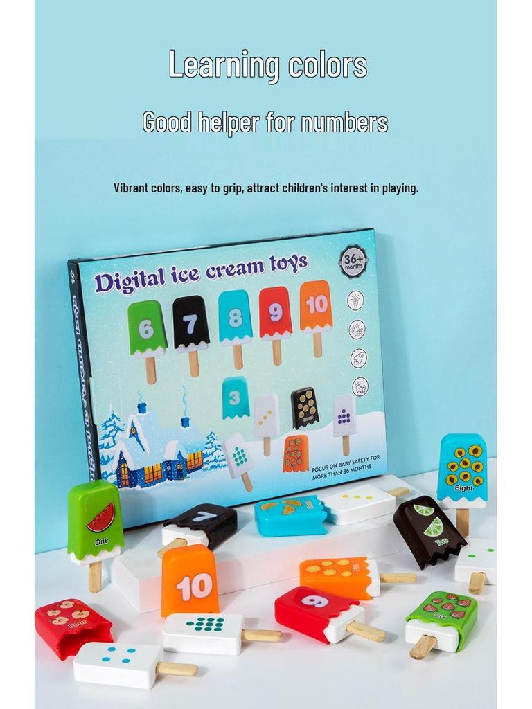 Маленькое хорошее яйцо эскимо математическая головоломка - Красочная развивающая деревянная игрушка для веселья родителей и детей