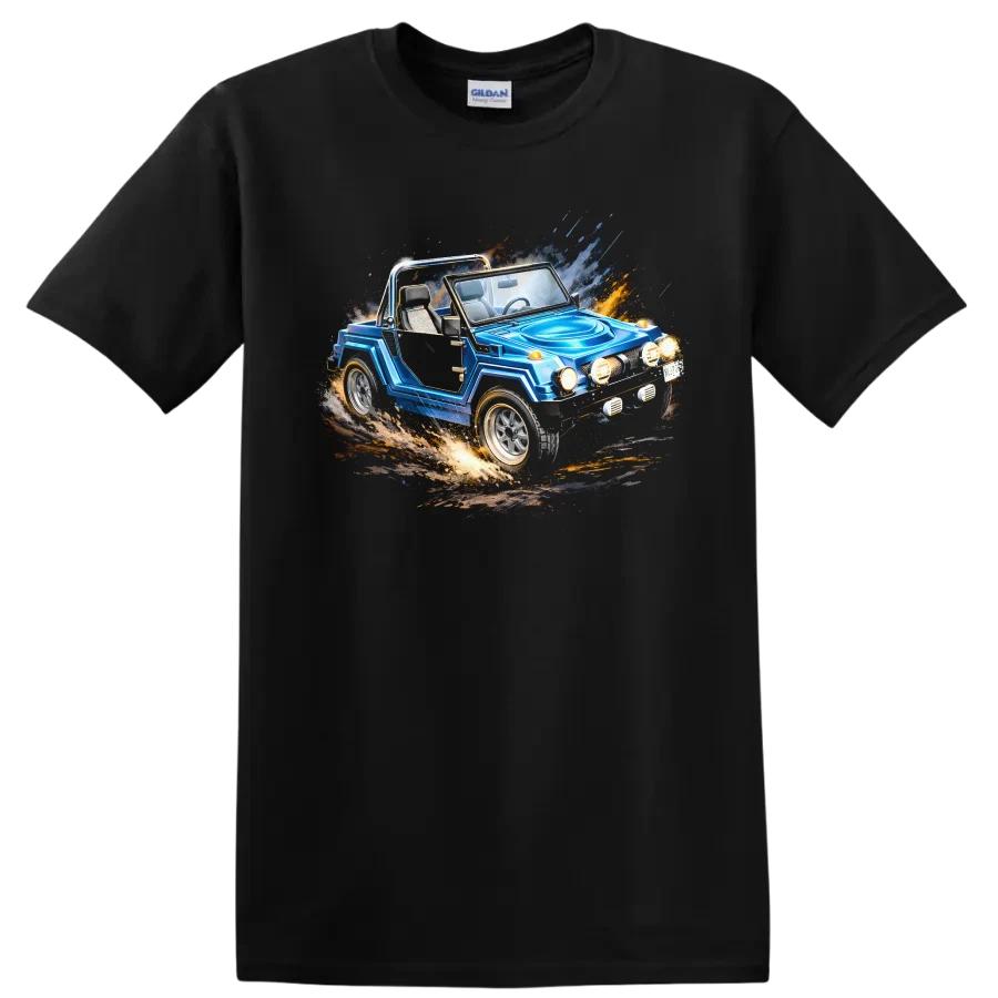 Gurgel X12 Old Car T Shirt Classic Blue Off Road Convertible Tee