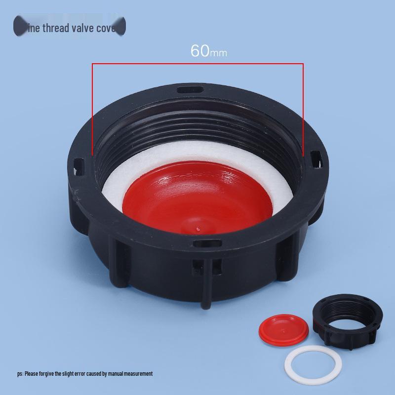 Крышка клапана бочки IBC: Бабочковые/Шаровые клапаны S60 и S100, Крупная/Мелкая резьба, Уплотнительная крышка 62 мм