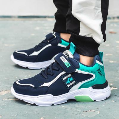 Детские водонепроницаемые кожаные кроссовки, нескользящая толстая подошва, шнуровка, липучка, с увеличением высоты, кроссовки для мальчиков 1910