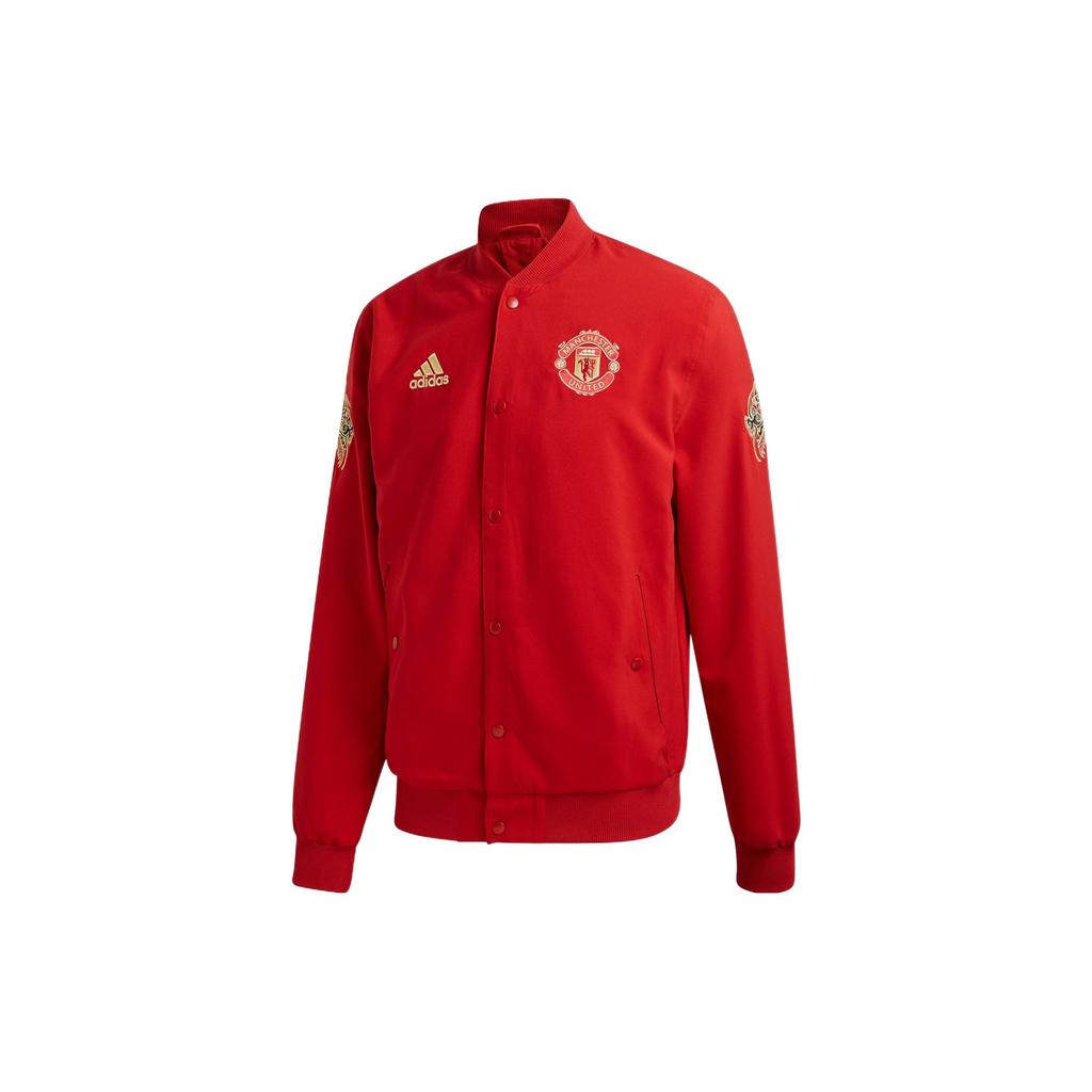 adidas Куртки МЮ Манчестер Юнайтед Мужские Красные С Бейсбольным Воротником Умеренные Другие GD4386